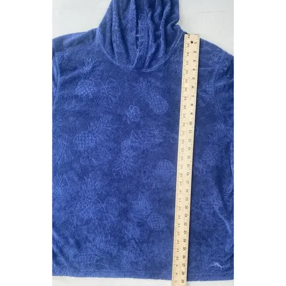 Tommy Bahama Sweatshirt Mens Size XL Navy Blue Paradise Poolside Towel Hoodie - Picture 7 of 9
